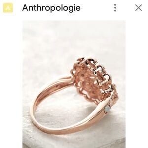14k Rose Gold and Opal Ring from anthropolgie size 5